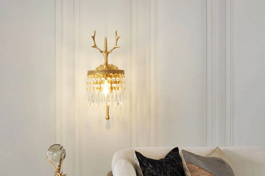 Elegant Retro Deer Head Wall Lamp