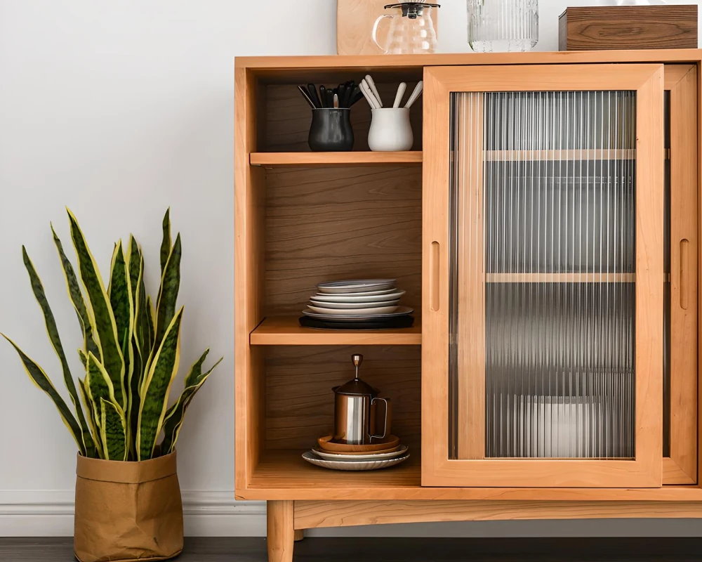 gray sideboard buffet