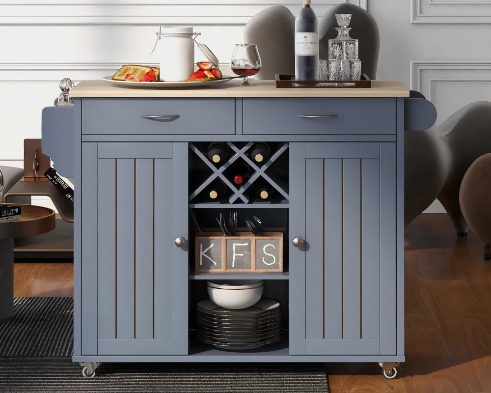 mobile kitchen island with storage