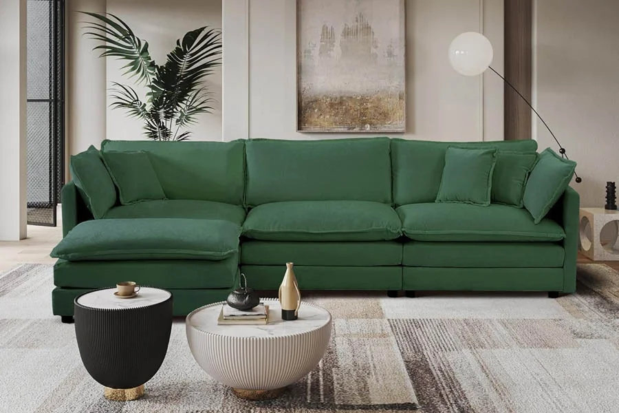 Sectional Sofa with Ottoman