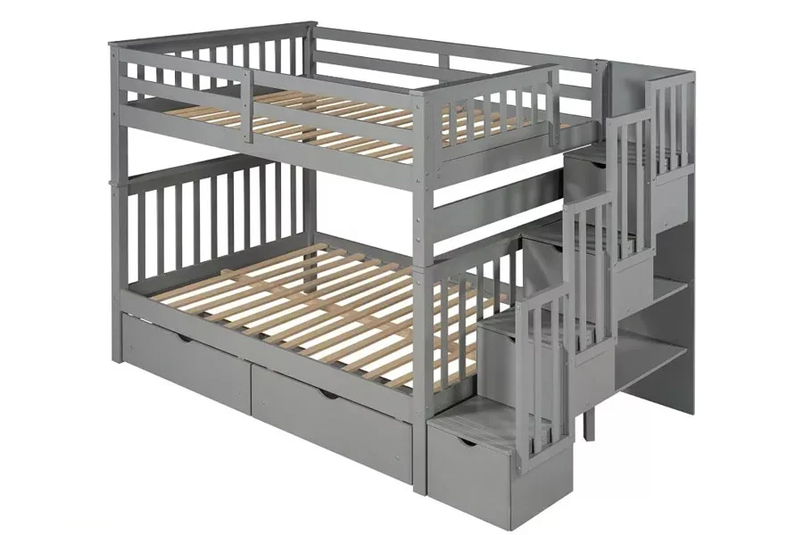 Full Wooden Bunk Bed